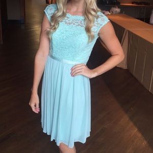David’s Bridal Mint Bridesmaid Dress Size 2